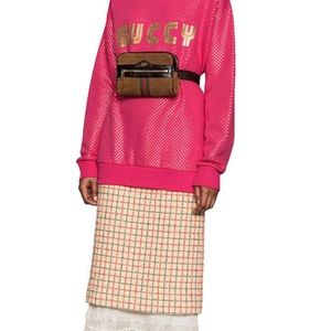 MWT Gucci Ophidia Belt Bag In Brown Suede